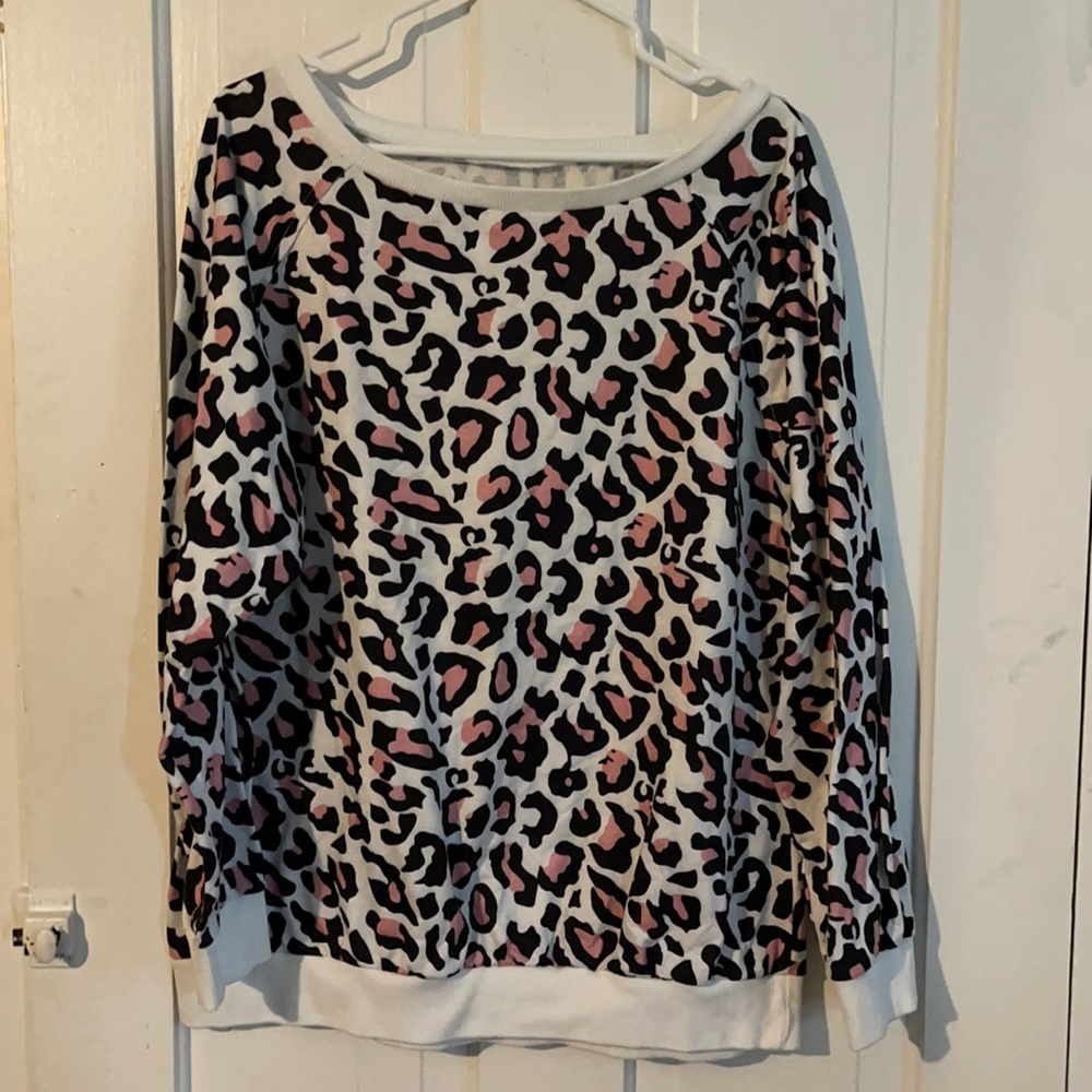 Cow Print White Sweater